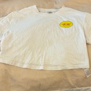 Boys Lie White Tee with Yellow Graphic